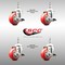 Service Caster 3 Inch 316SS Red Polyurethane Swivel 1/2 Inch Threaded Stem Caster Set Brake SCC SS316TS20S314-PPUB-RED-TLB-121315-4 - alternate 4